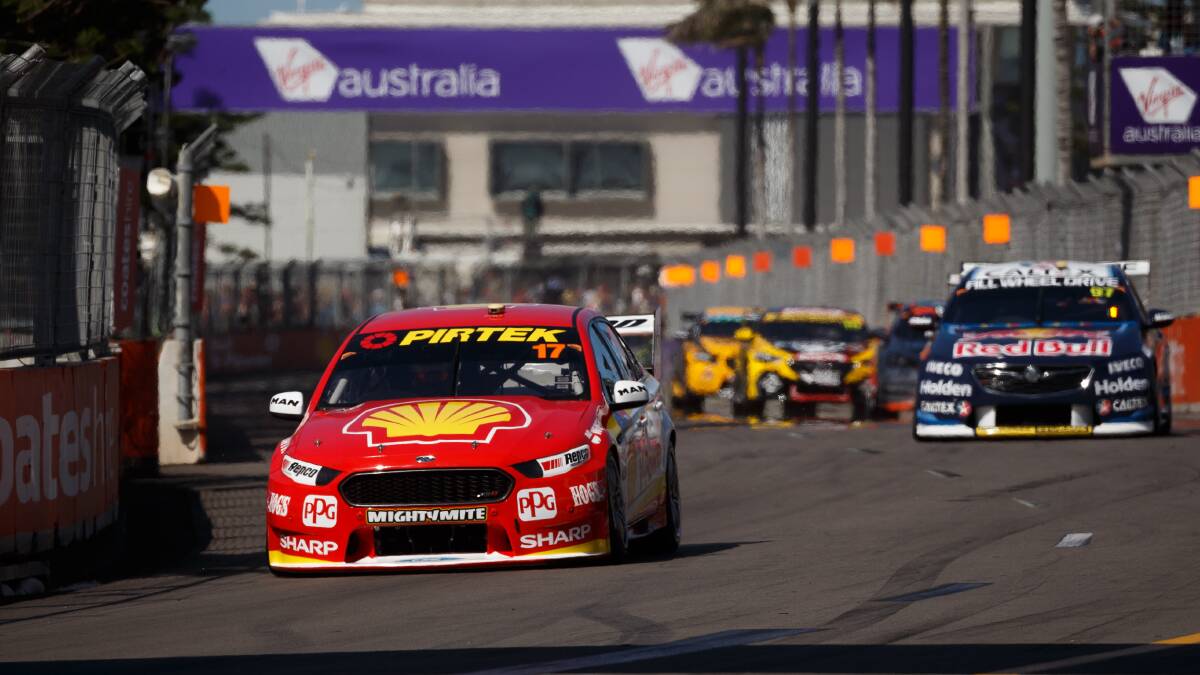TOP: Scott McLaughlin during last year's Newcastle 500. Picture: Max Mason-Hubers