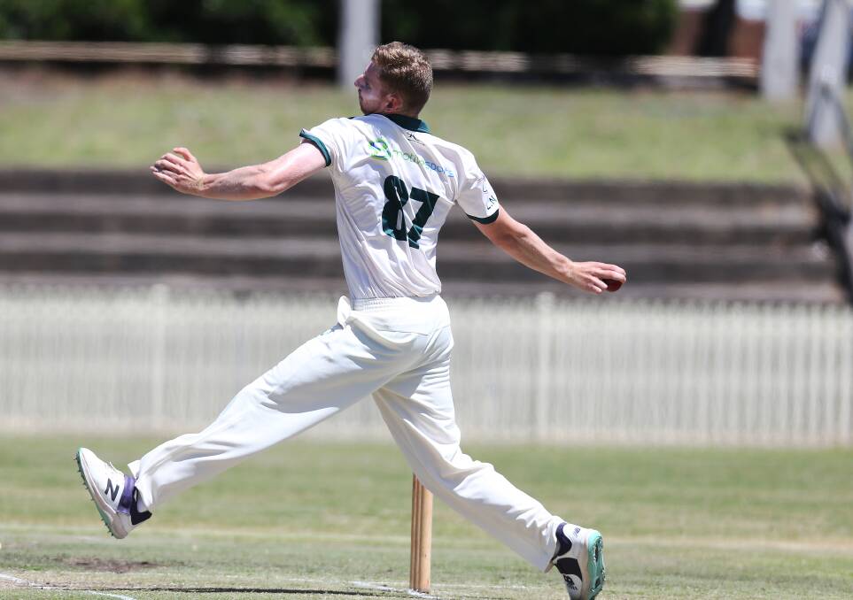 Scottish import Niall Alexander bowling for Wests in a top-of-the-table clash against Stockton at Lynn Oval on Saturday. Picture by Peter Lorimer