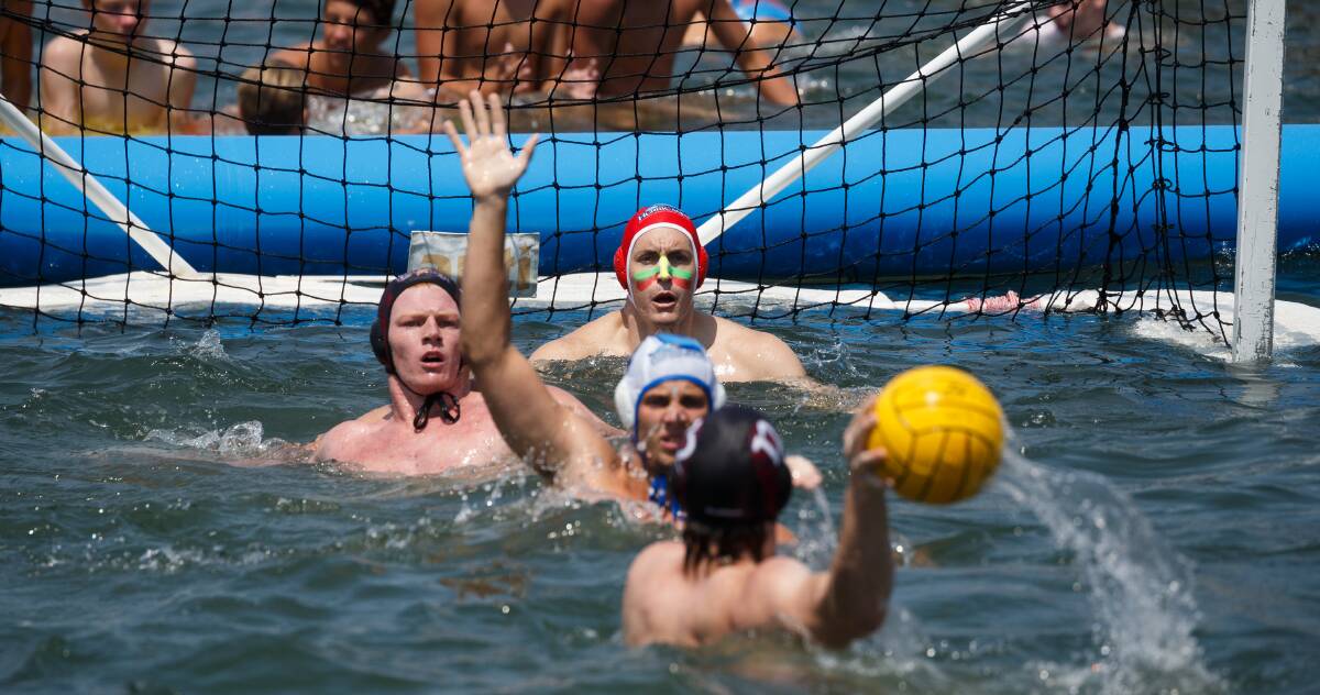 SAVES: Hurricanes men's goalkeeper Lachlan Walters (red cap). Picture: Max Mason-Hubers 