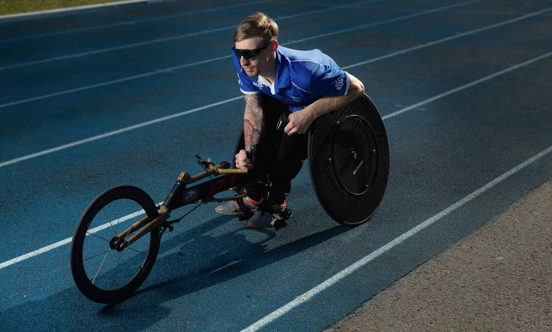 HEATS: Paralympics rookie Luke Bailey in Newcastle last month. Picture: Marina Neil