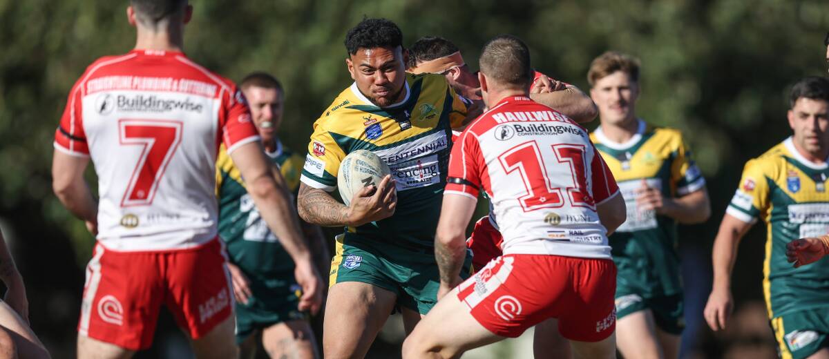 Scorpions forward Rocky Togatuki playing Newcastle Rugby League in 2023. Picture by Marina Neil