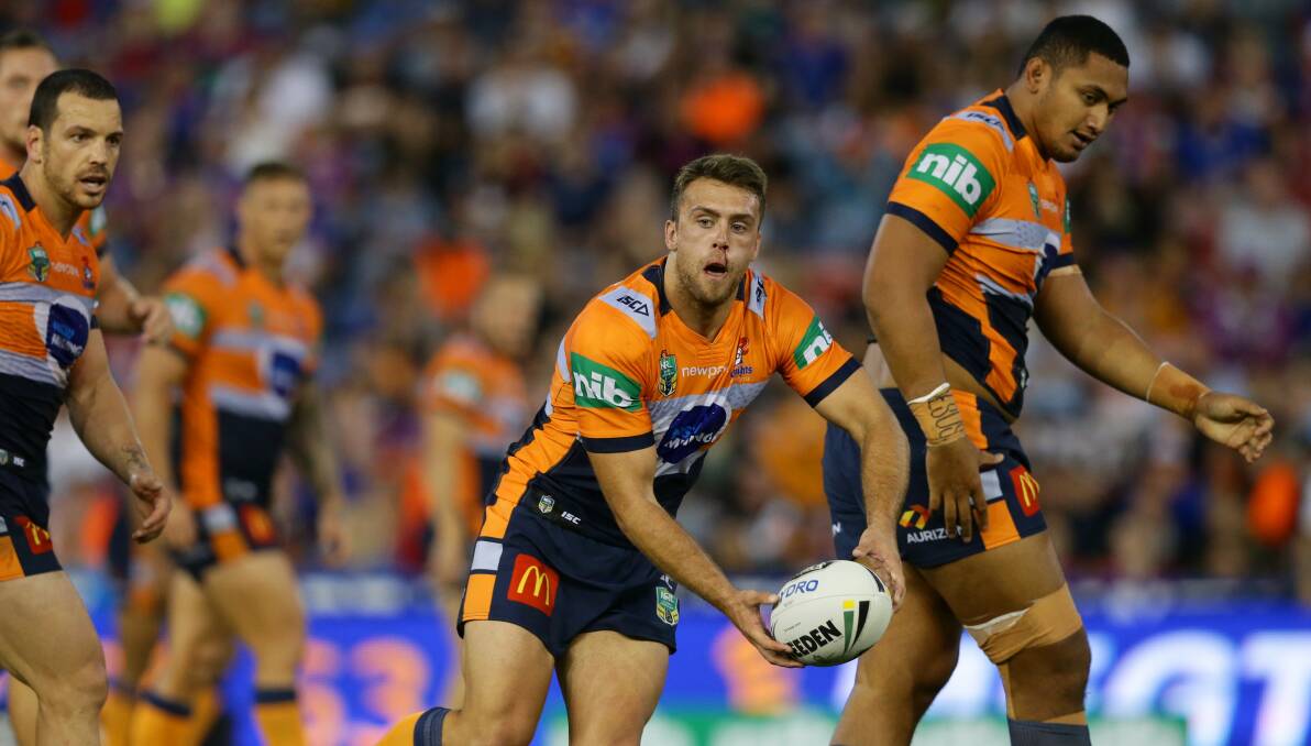 KEY: The Entrance halfback Will Pearsall playing NRL for the Newcastle Knights in 2016. Picture: Jonathan Carroll