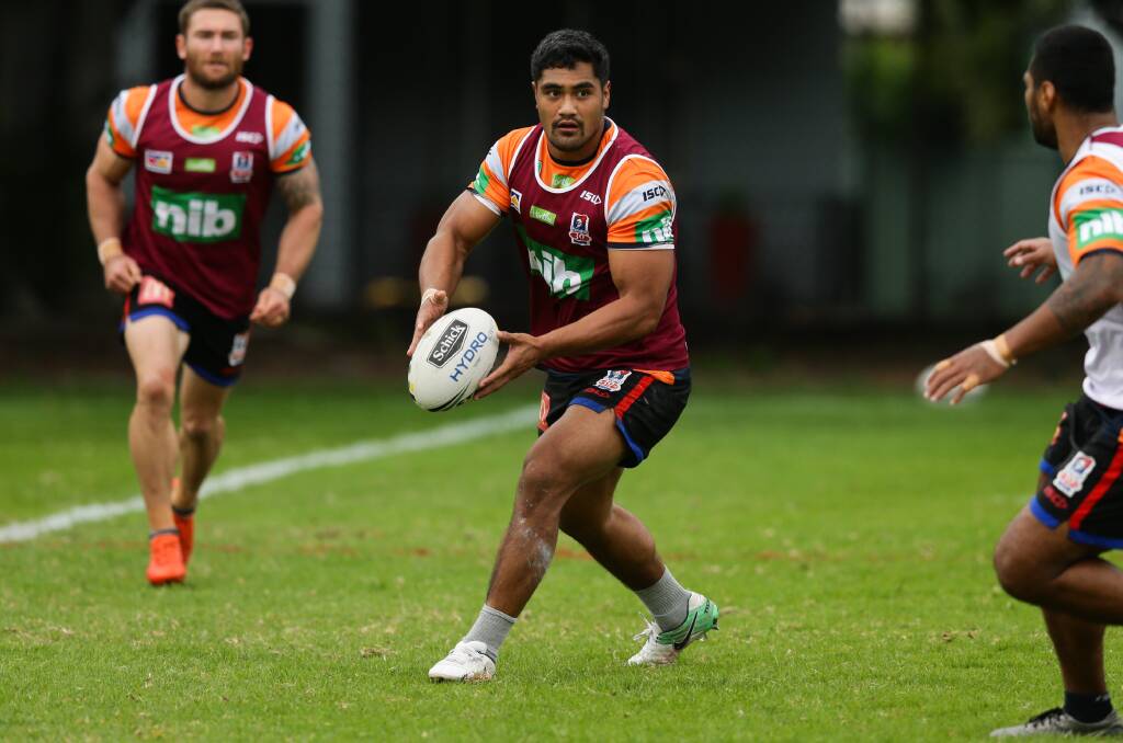 IN: Wests recruit Pat Mata'utia will play for the Newcastle All Stars on March 30. Picture: Jonathan Carroll