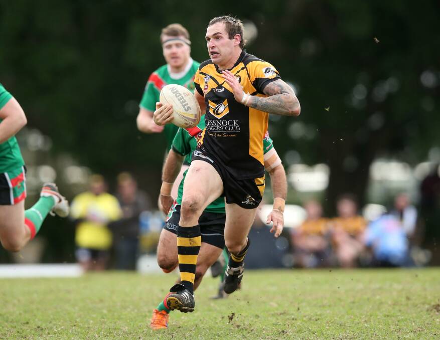 CHARGE: Cessnock Goannas prop Brendan Hlad may have played his last game of rugby league after suffering a nasty eye injury on the weekend. Picture: Max Mason-Hubers