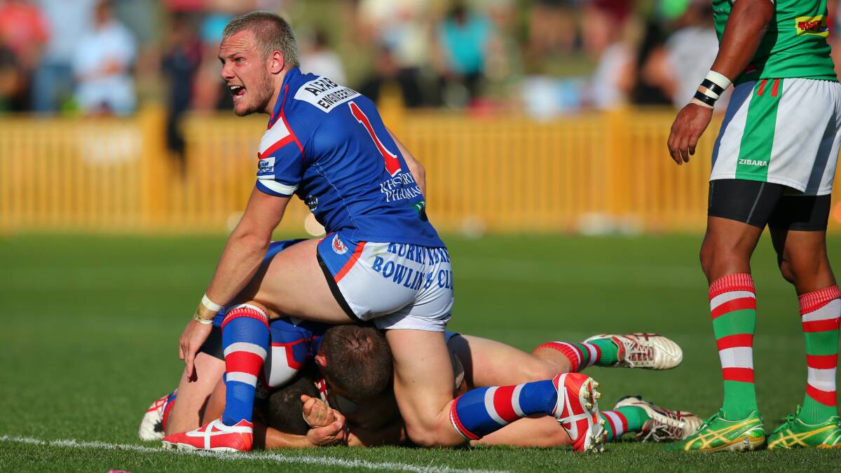 Nathan Ross playing for Kurri against Wests in the Newcastle RL grand final of 2013. Picture by Peter Stoop