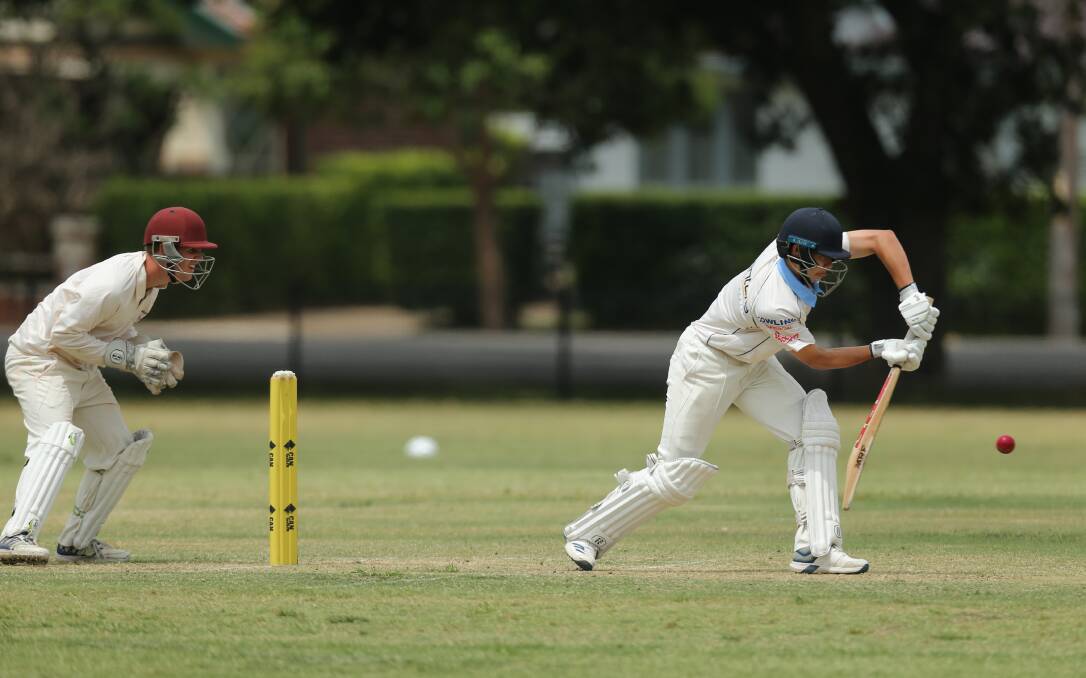 KEY ROLE: Angus McTaggert (right) made 40 of City's 208 against hosts Wallsend in the Newcastle District Cricket Association first grade competition on Saturday. The 17-year-old took 5-41 the previous round. Picture: Max Mason-Hubers