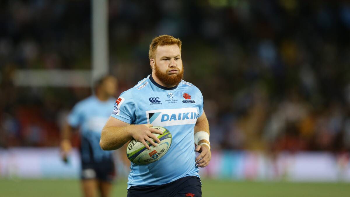 CALL UP: Wallabies squad member Harry Johnson-Holmes playing Super Rugby for the NSW Waratahs in Newcastle in March. Picture: Jonathan Carroll 