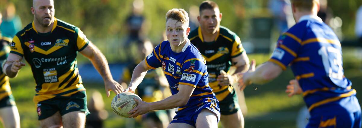 Newcastle Rugby League representative Luke Huth played the opening 25 minutes of a Rebels trial at Cessnock Sportsground on Saturday. Picture by Jonathan Carroll
