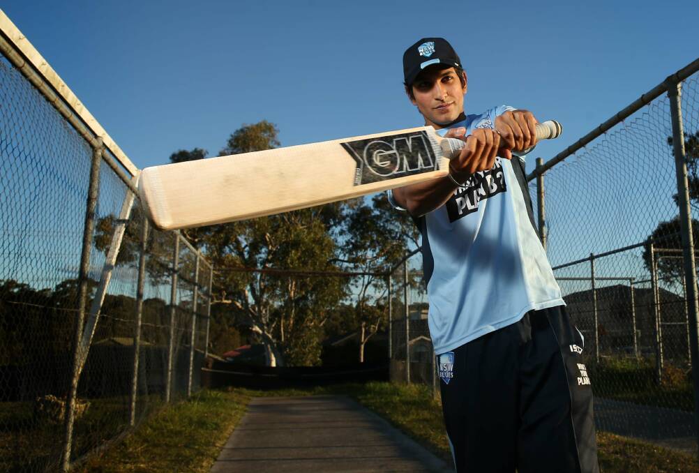 NEXT CHALLENGE: NSW and Sydney Thunder player Jason Sangha near his family home in Cardiff South. Post cricket season, the 20-year-old has moved back from Sydney amid the coronavirus crisis. Picture: Marina Neil 