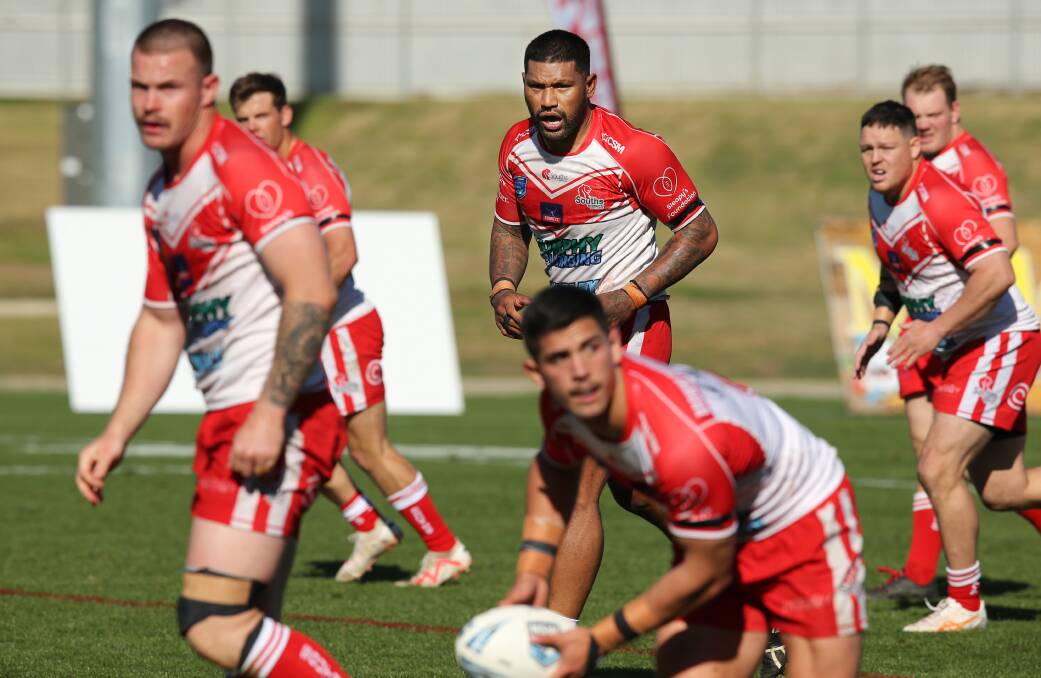 Souths, including Frank-Paul Nu'uausala (centre) in action during 2023. Picture by Simone De Peak