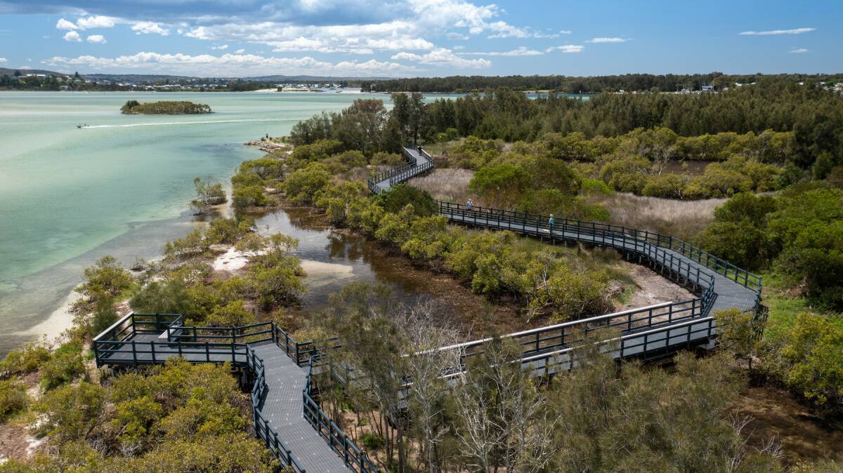 The new boardwalk at Pirrita Island opened officially on Monday. Picture supplied.