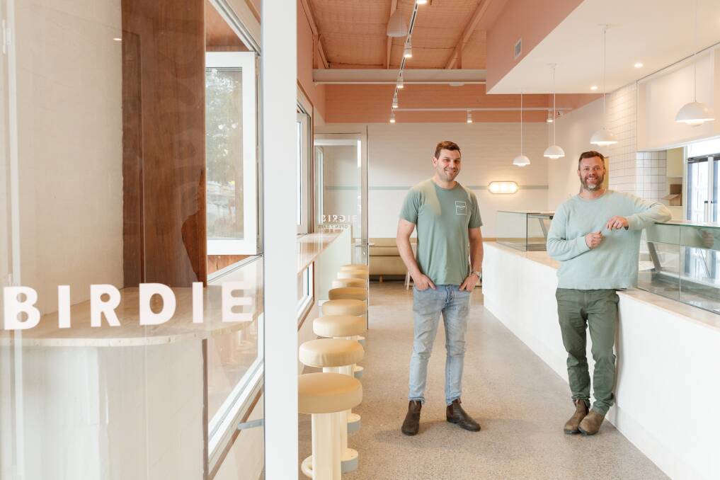 OPENING SOON: New takeaway shop Birdie co-owners Dan Turner and Tom Glenwright. Picture: Max Mason-Hubers