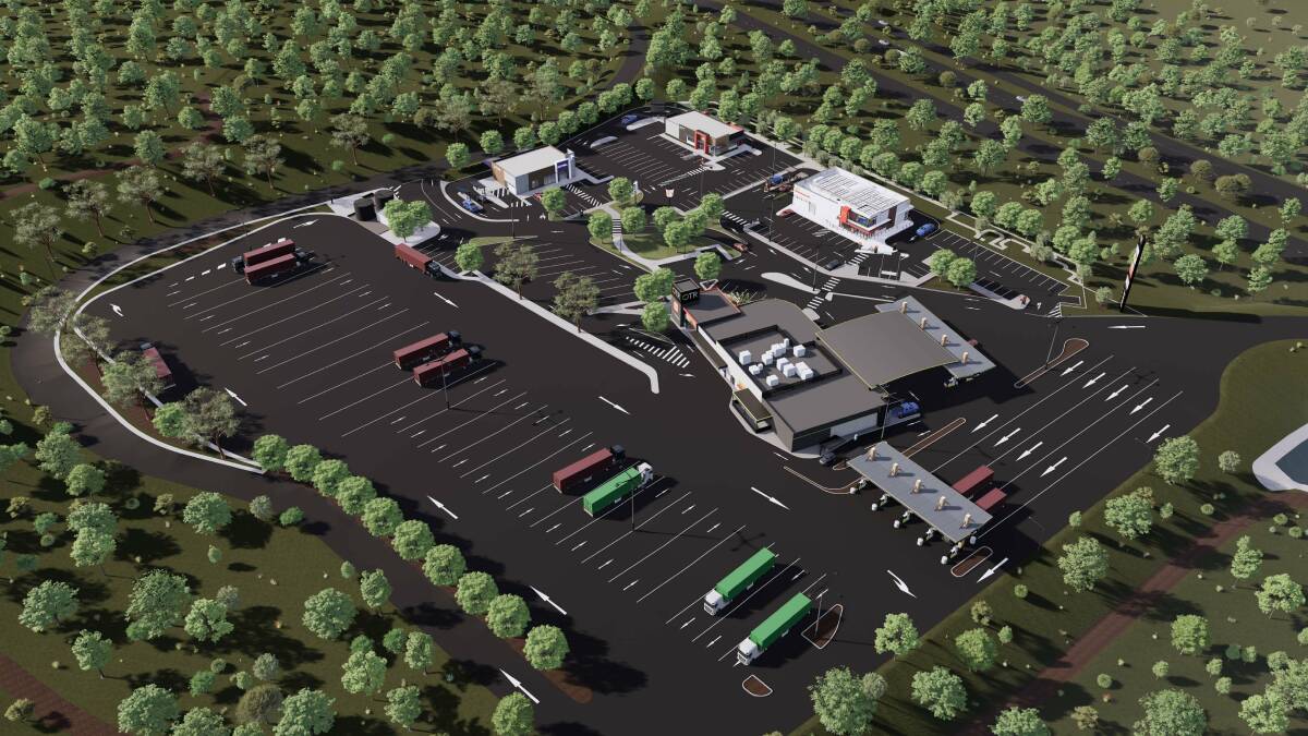 A design render for the twin service station project on the M1 at Cooranbong. Picture supplied 