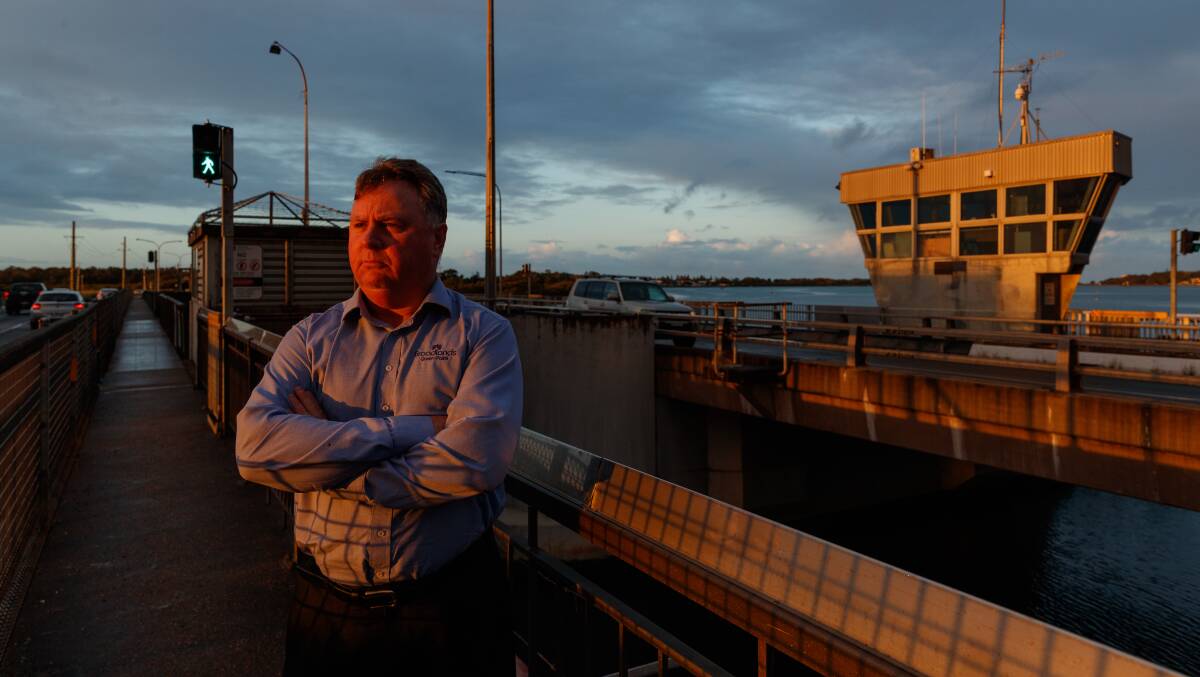 SHOCKED: Former Lake Macquarie City councillor John Gilbert's son Caleb helped rescue Deborah Moroney from the crash. He believes the bridge is unsafe. Picture: Max Mason-Hubers