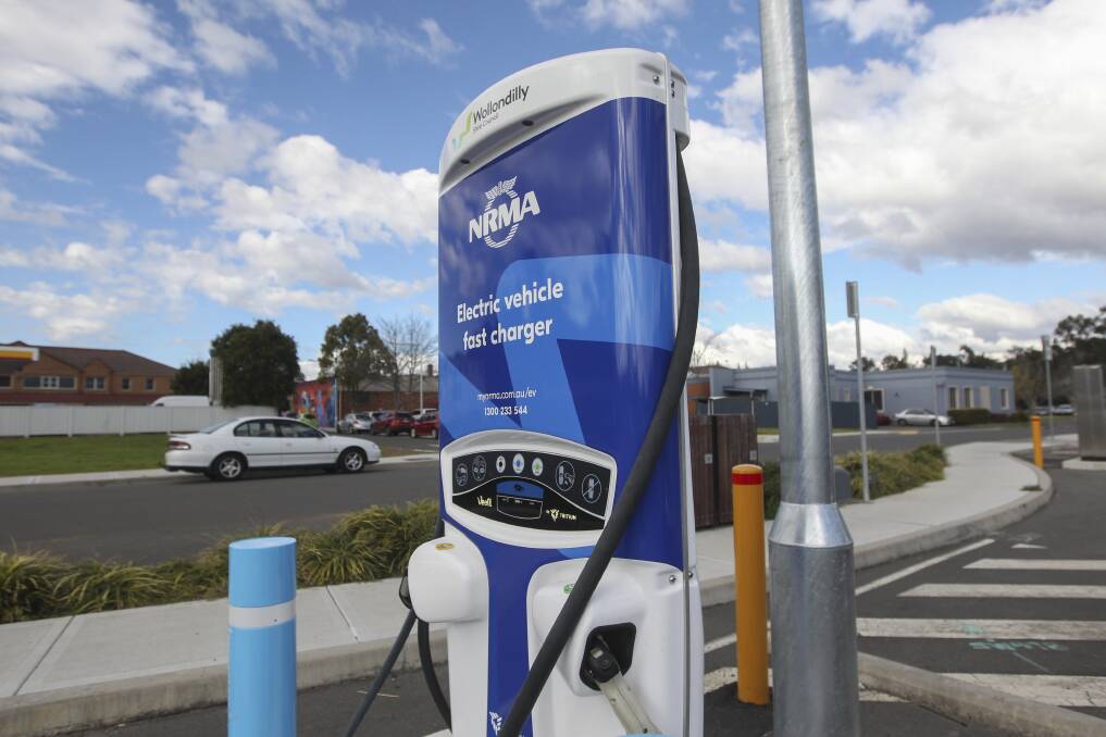 Drivers will have to pay to use NRMA electric vehicle charging stations, starting with Wallsend, Picton and Sydney Olympic Park. Picture Simon Bennett