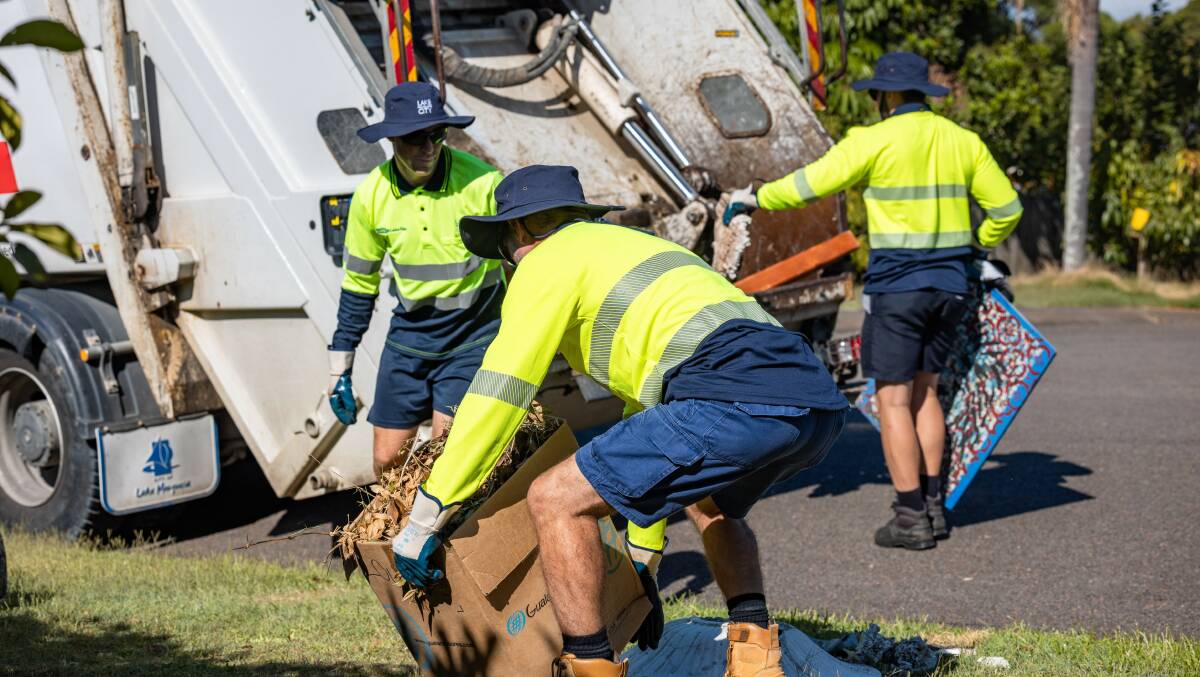 Council crews pick up bulky waste in Lake Macquarie. Picture supplied.