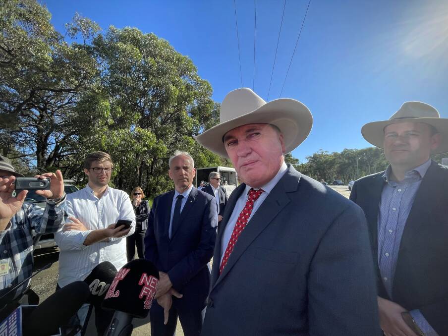 UPGRADE: Deputy Prime Minister Barnaby Joyce at the Mandalong Road announcement on Thursday. Photo: Madeline Link