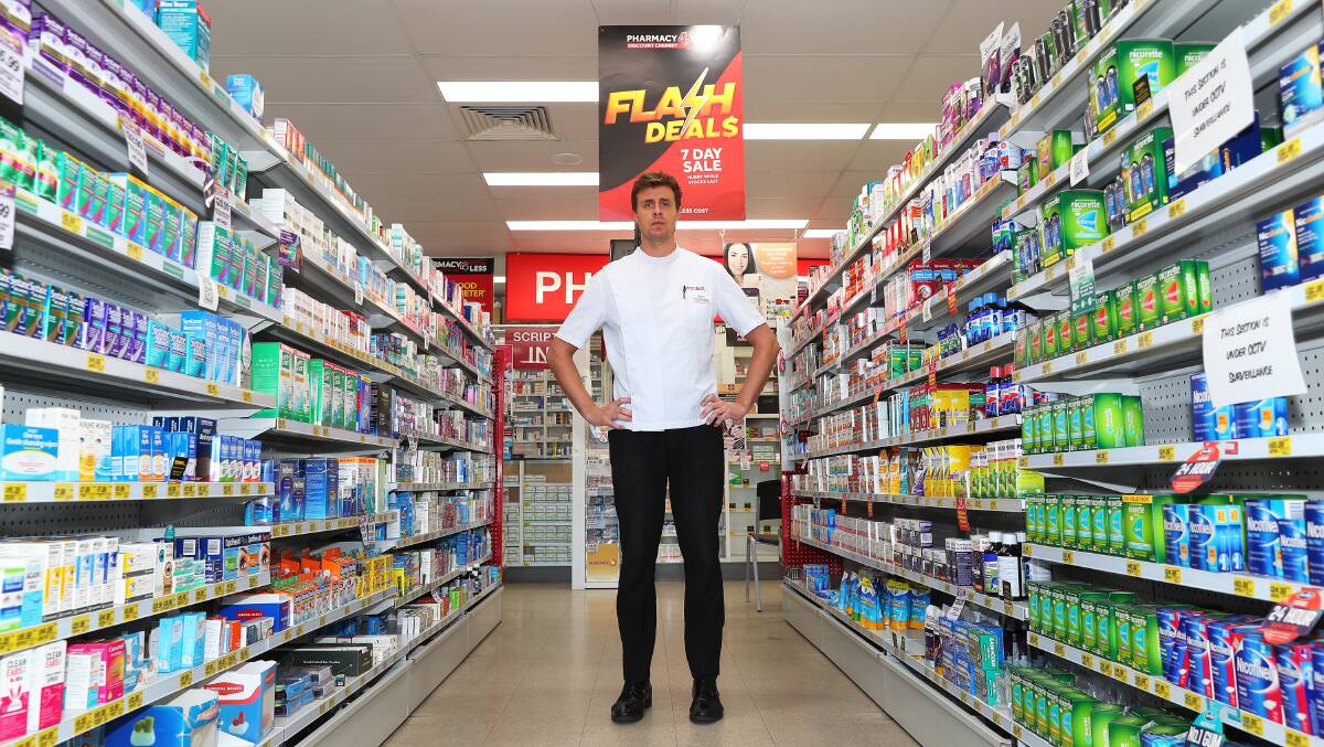 Pharmacy 4 Less Blacksmiths co-owner Rowen Turnbull. Picture by Peter Lorimer 