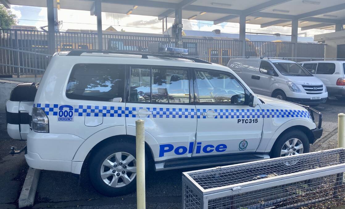 A man is in custody after an alleged stabbing at Broadmeadow train station this morning. Picture by Peter Lorimer 