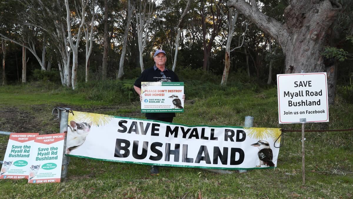 Save Myall Road Bushland group president Stephen Warham. Picture by Peter Lorimer 