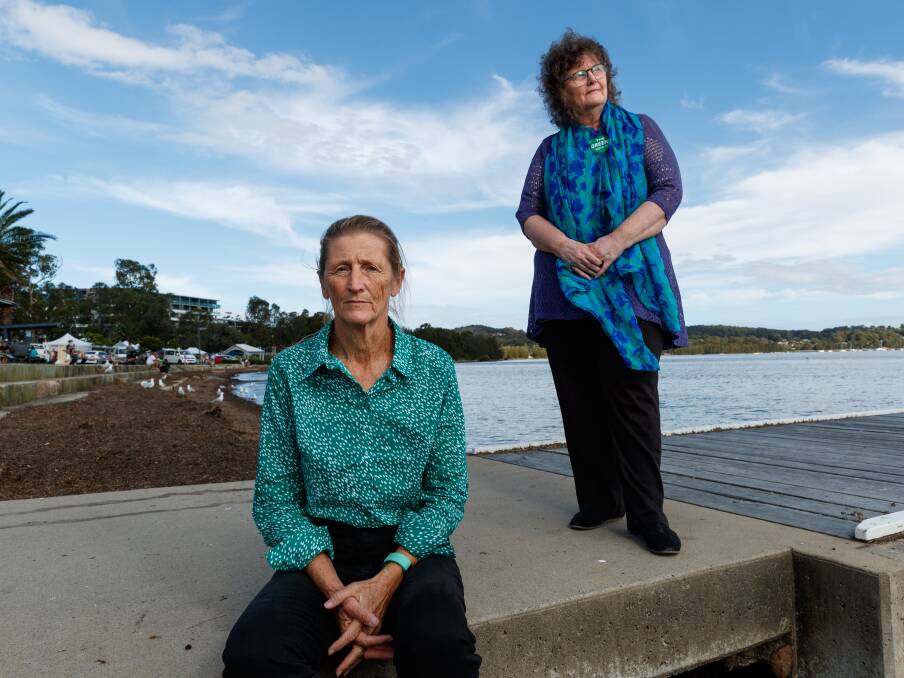 COAL ASH: Hunter Greens candidate Janet Murray and Shortland candidate Kim Grierson, who both have coal-fired power stations in their electorates. Picture: Max Mason-Hubers