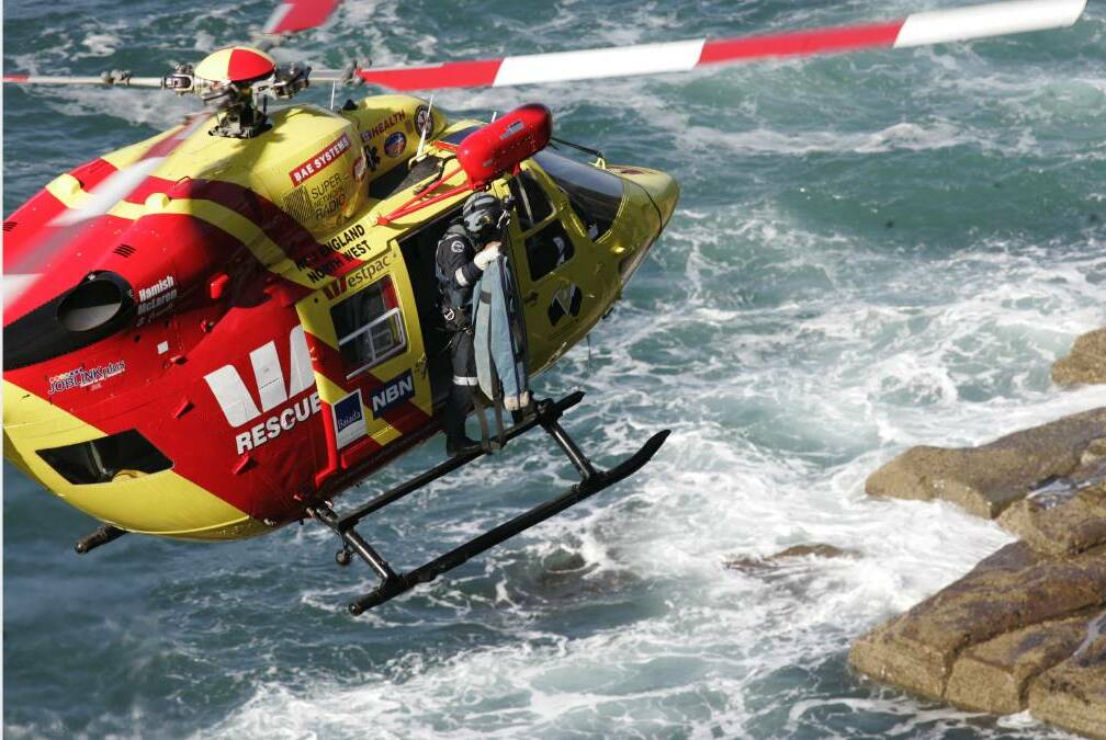 ISLAND RESCUE: The Westpac Rescue Helicopter was called to a rescue offshore of Nelson Bay. Photo: File