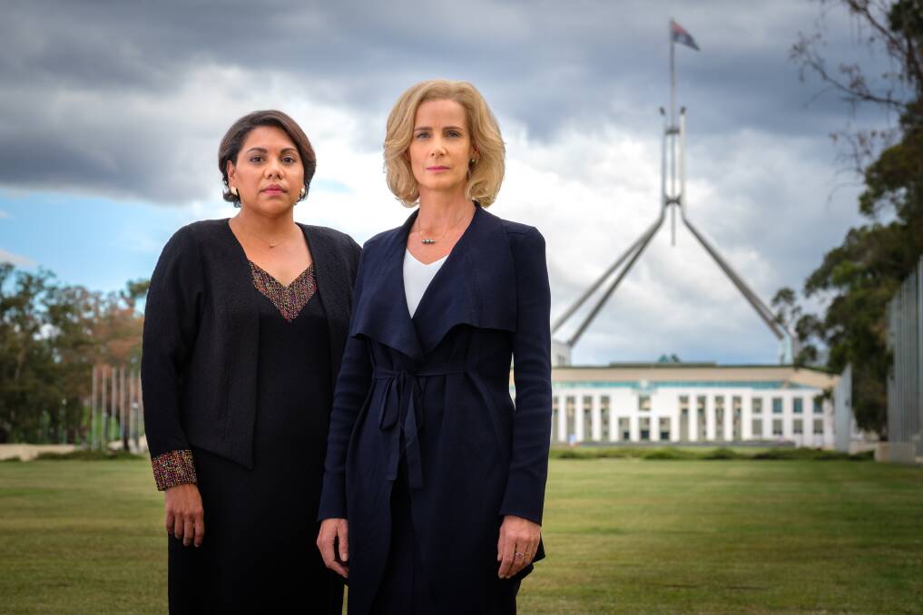 Deborah Mailman and Rachel Griffiths returned to Canberra to film Total Control season two. Picture: Supplied