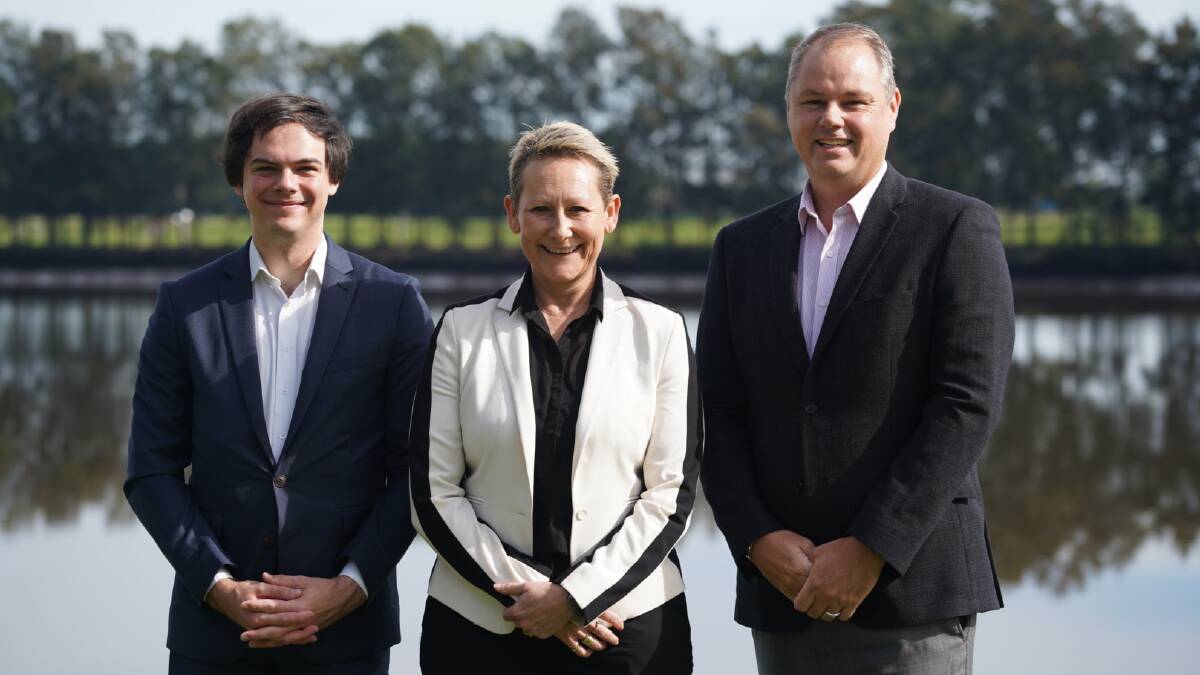 STANDING: Giacomo Arnott, Leah Anderson and Jason Wells will contest the Port Stephens local government election, Labor has confirmed. 