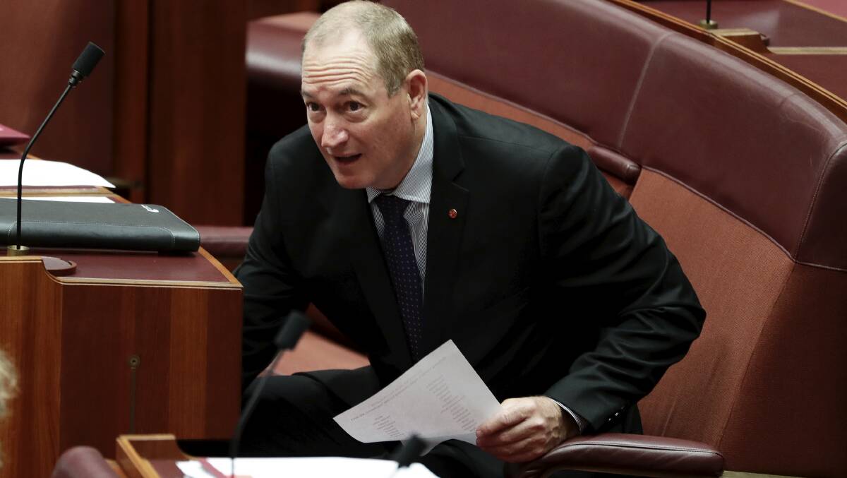 CONDEMNED: Katter's Australia Party senator Fraser Anning's maiden speech this week advocated banning Muslim immigration and included the phrase "final solution".