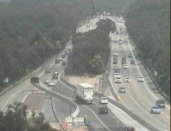 EYES ON THE ROAD: A Live Traffic NSW camera at Kariong shortly after midday on Monday. Picture: Live Traffic NSW