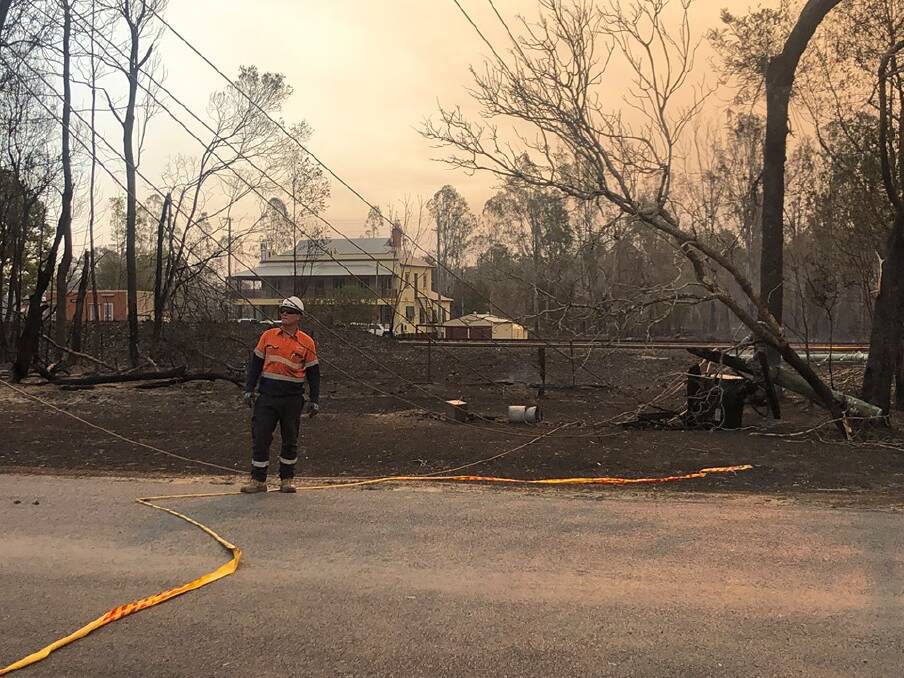 SCORCHED EARTH: Bushfire devastated Rappville near Casino. Reader John William Hill hopes Australian billionaires aid the residents. Picture: NSW Rural Fire Service