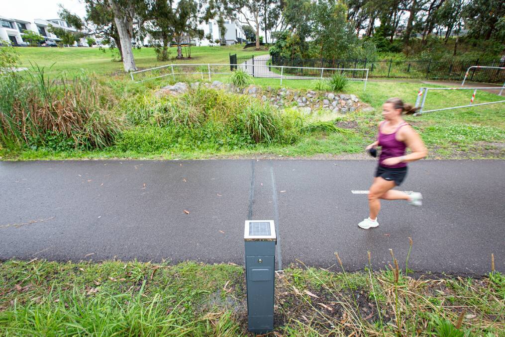STEPPING UP: A runner approaches the new sensor at Whitebridge. The council says initial figures hint that usage of the path may be higher than previously thought. 