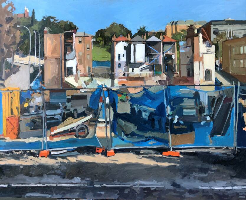 IT'S MALL CHANGING: Construction 2020 by Rachel Milne is part of the Hunter artist's Newcastle Art Gallery exhibition that opens May 15 and runs until August 1.