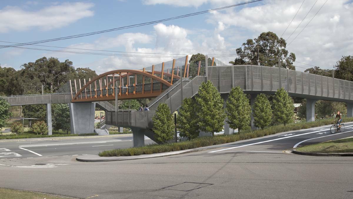 IMPRESSION: An artist's rendering of the shared bridge. Picture: Transport for NSW