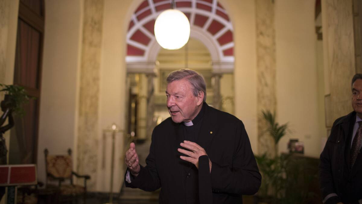 Cardinal George Pell in Rome in March. Picture: Getty Images