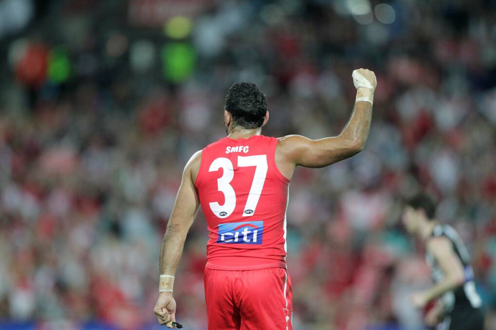 KICKED: Reader Janet Sutherland argues it was the crowd atmosphere, not Sydney Swan Adam Goodes, that let a teenager take the brunt of criticism for racial abuse. 