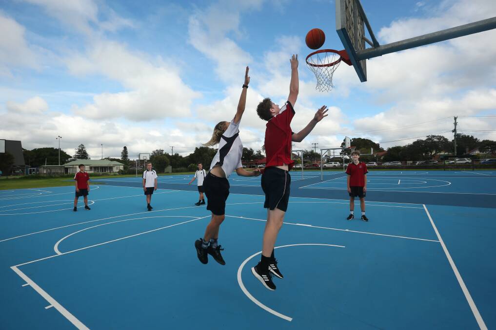 REACHING NEW HEIGHTS: Basketball courts opened late last month as part of $10 million in works at National Park. Picture: Simone De Peak