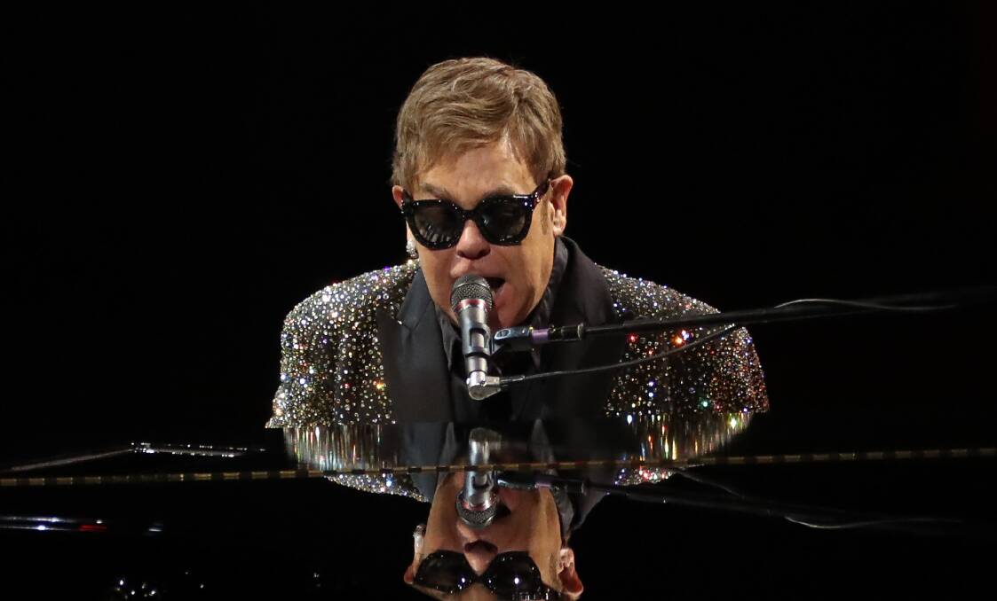 Elton John in Wollongong in 2017. Next January he will play what is billed as his final show in the Hunter. Picture: Adam McLean