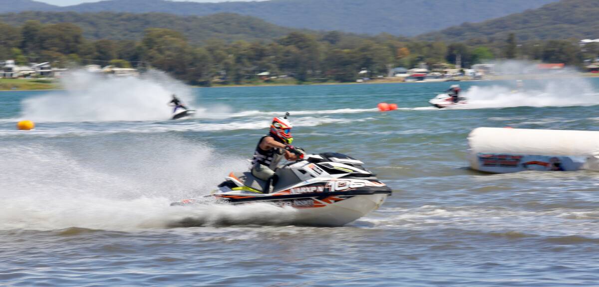 LAPS ON THE LAKE: Jet ski racing at Eleebana added to the attraction as Lake Macquarie hosted Superboats, vintage car displays and a food and wine festival. 