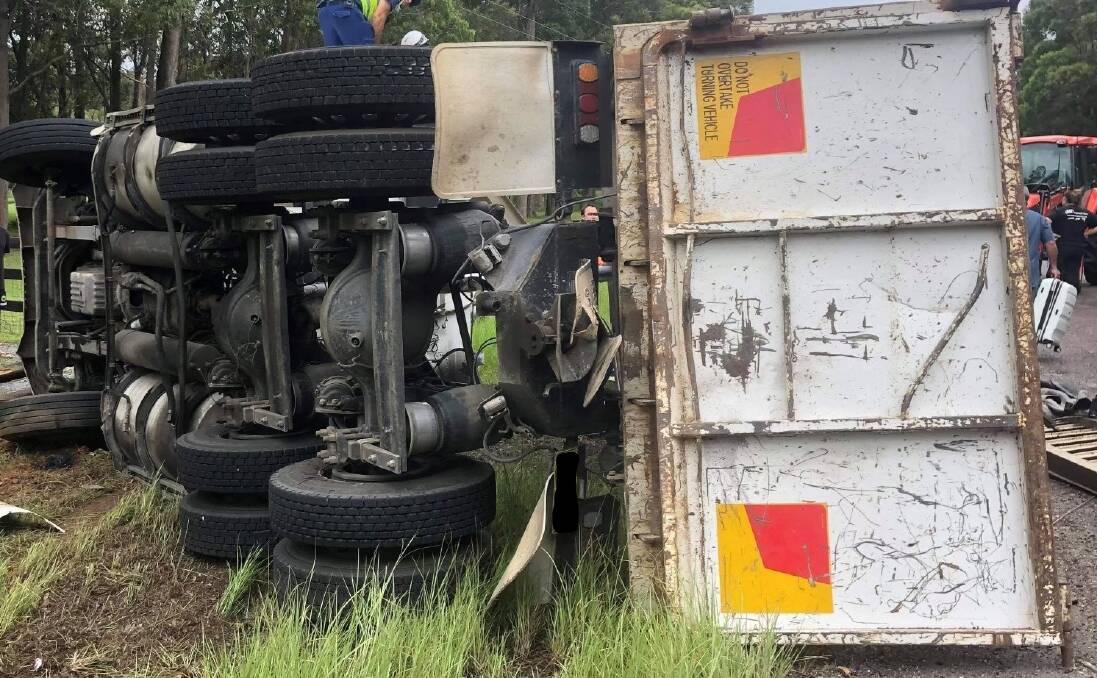 WRECKAGE: The roll-over. Picture: Health NSW