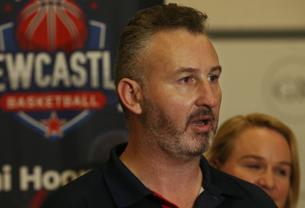 NEWCASTLE Basketball general manager Matt Neason at Wednesday's announcement. Picture by Simone De Peak