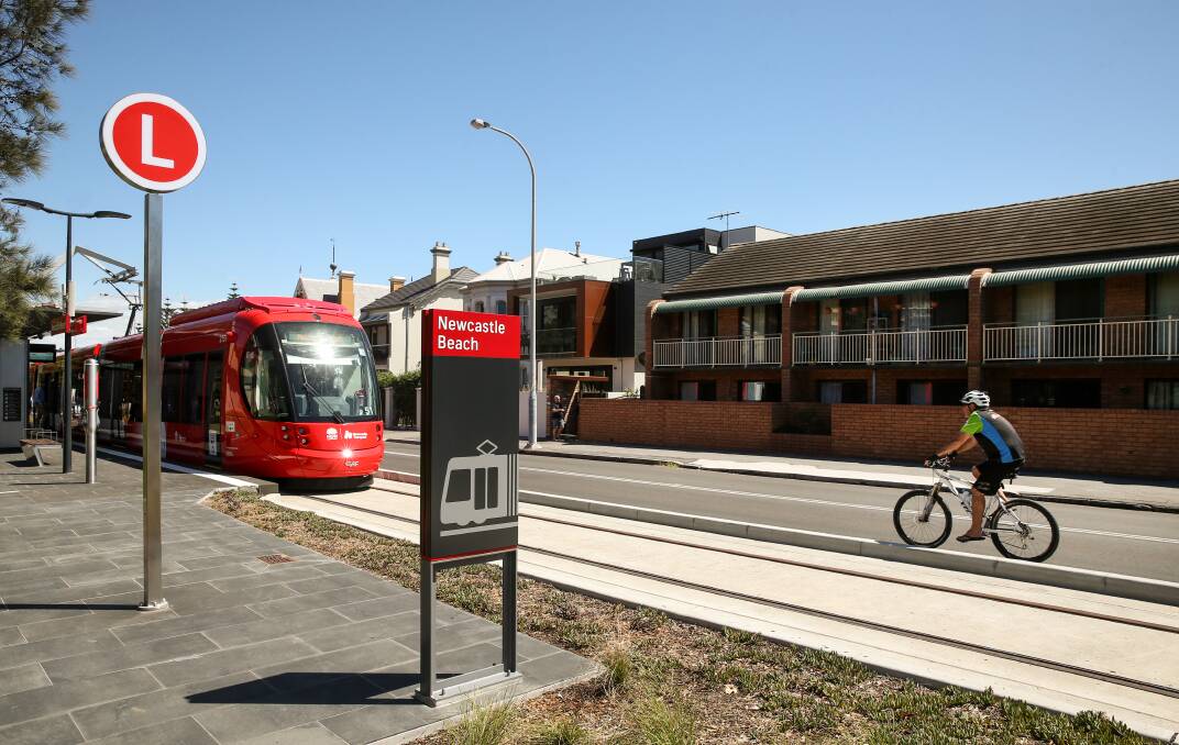 RUNNING: Passengers will get their first taste of light rail on Sunday as part of the community day, offering a free chance to ride the trams for the first time. Picture: Marina Neil