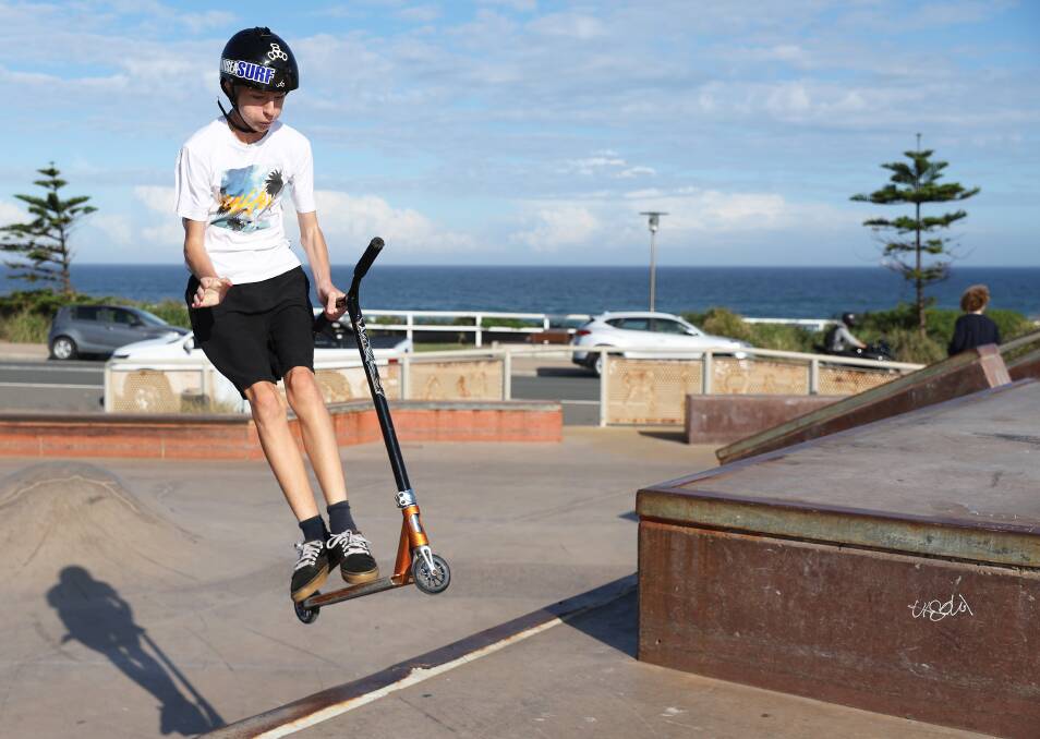 Teenager Johnny Moloney, who is pushing a new skate park near Adamstown. Picture by Peter Lorimer