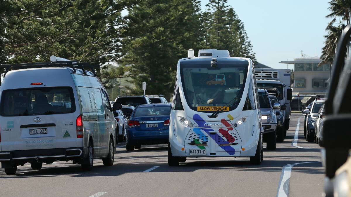 Traffic on Wharf Road may miss the appeal of Newcastle's driverless vehicle