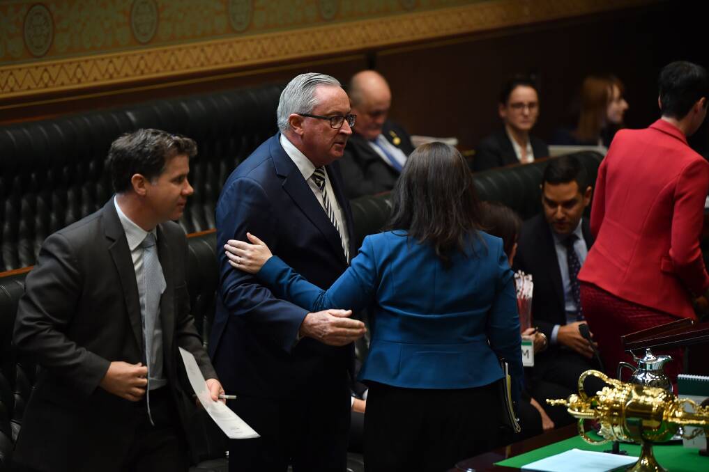 LIFE-CHANGING: Health minister Brad Hazzard during a debate over the Reproductive Health Care Reform Bill, which may proceed to the upper house as early as this week. 