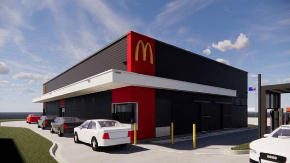 A concept design for the Cooranbong McDonald's slated for the M1 Motorway.