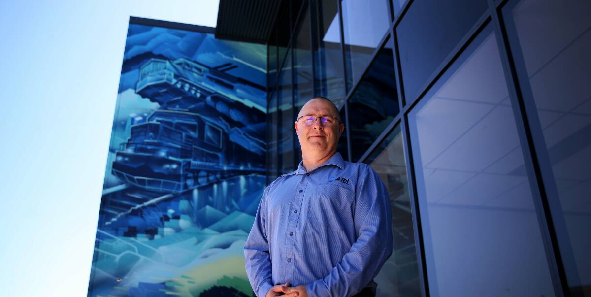 INNOVATIVE: 4Tel general manager Mark Wood at the company's new Warabrook headquarters. The Newcastle-based firm delivers real-time tracking for NSW using software developed in the Hunter. Picture: Marina Neil
