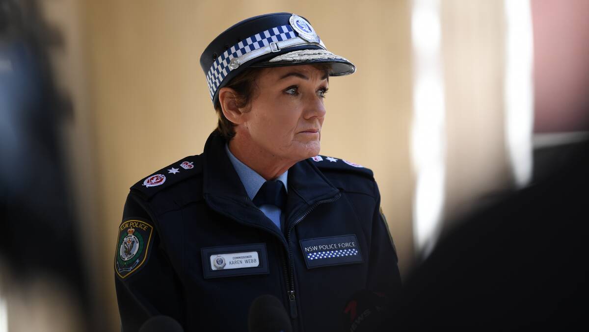 NSW Police Commissioner Karen Webb during a May 20 press conference regarding the Clare Nowland incident. 