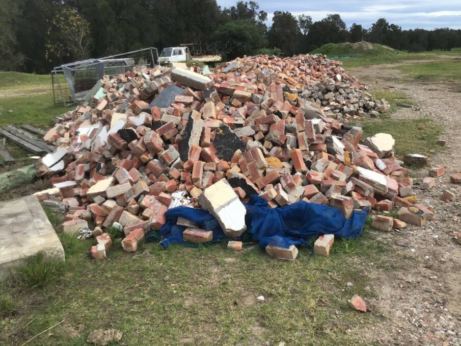 BIG DROP: Newcastle councillor Allan Robinson has entered a guilty plea after a company of which he is a director dumpde 52 tonnes of waste illegally. Picture: Lake Macquarie City Council