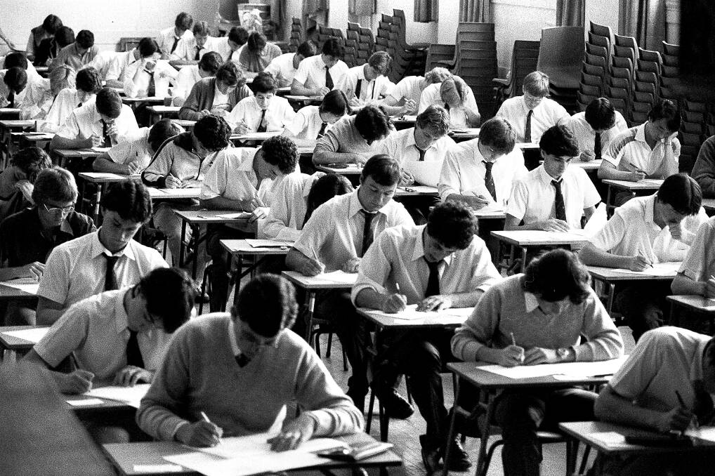 HARD AT WORK: Reader Ken Godwin argues that educational standards have slipped, with academic skills less advanced in modern school leavers. Picture: Rick Stevens